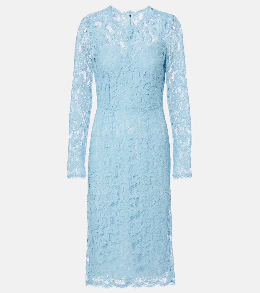 Cotton-blend lace cocktail dress