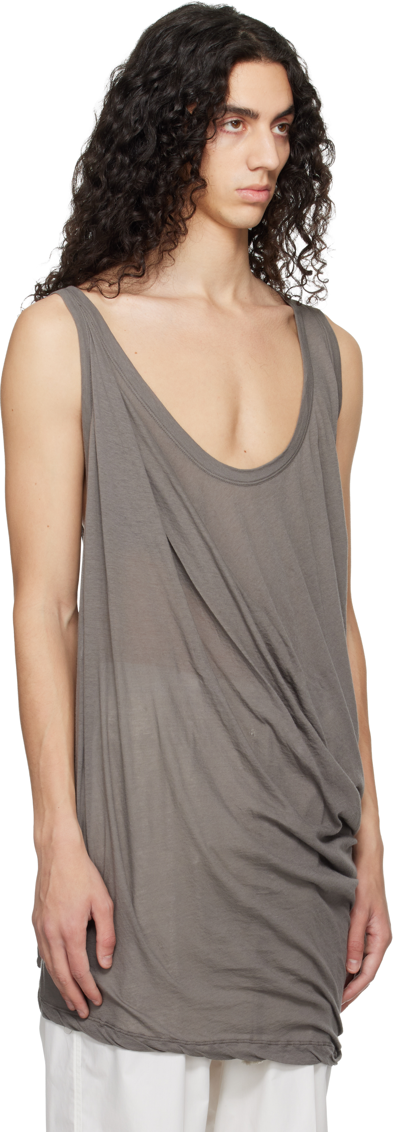Beige Temple Pony Tank Top