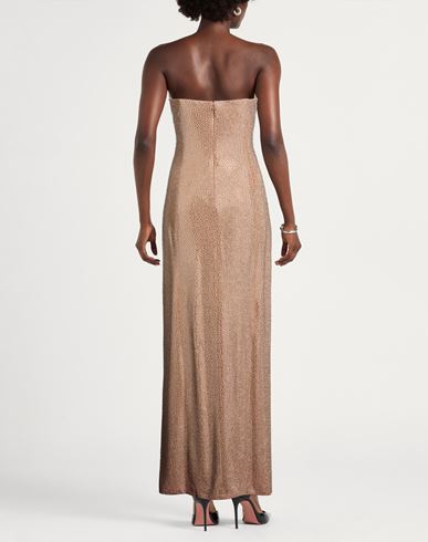Woman Maxi dress Bronze Size 0 Polyamide, Elastane, Glass
