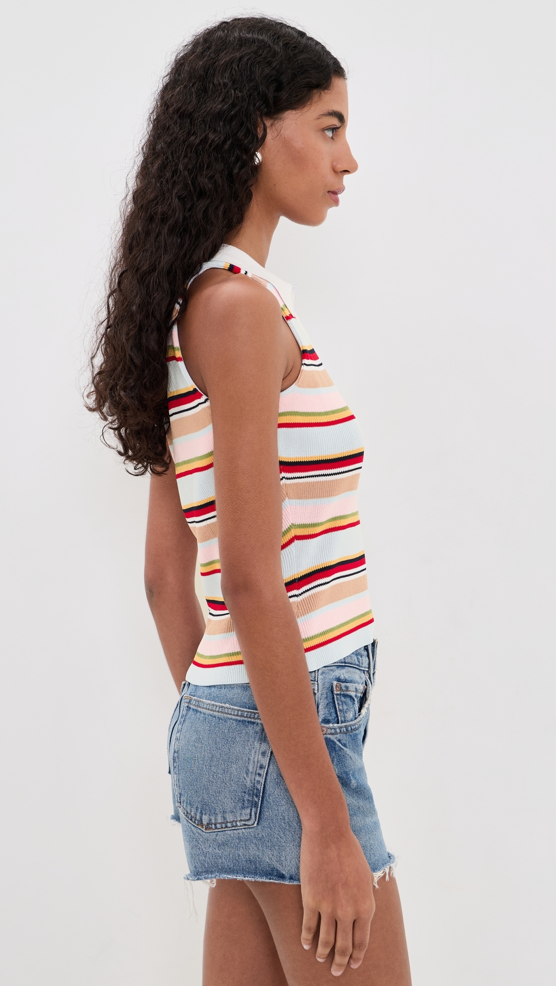 Halter Polo Tank Top Multi-Color