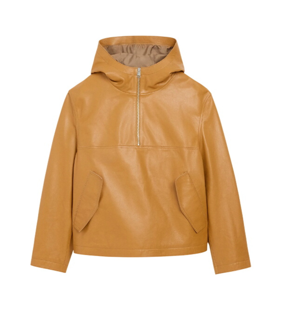 Ami Paris - hooded coat buttoned back detail pocket