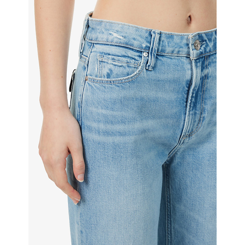 Womens Leela Serena Straight-leg Mid-rise Jeans