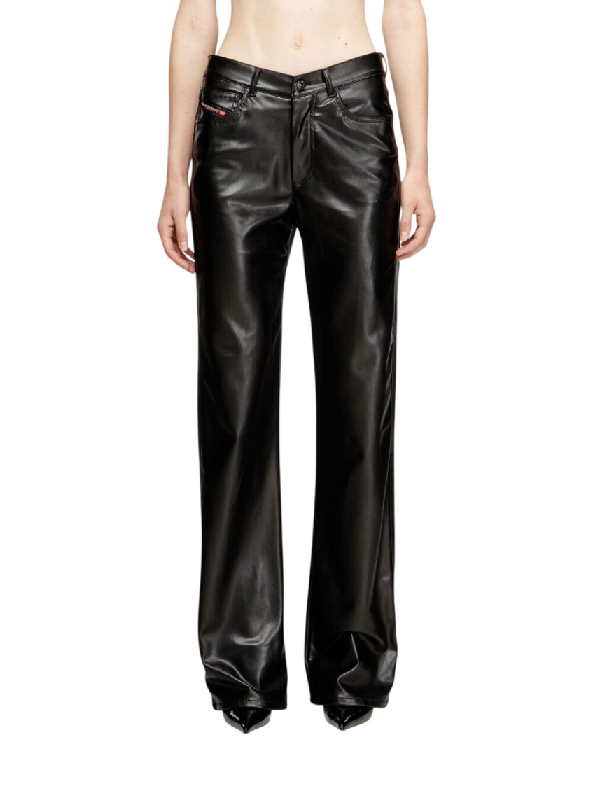 Black Straight Flat Front Pant