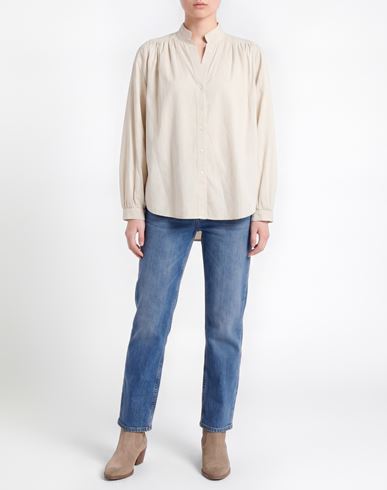 Woman Shirt Beige Size L Cotton
