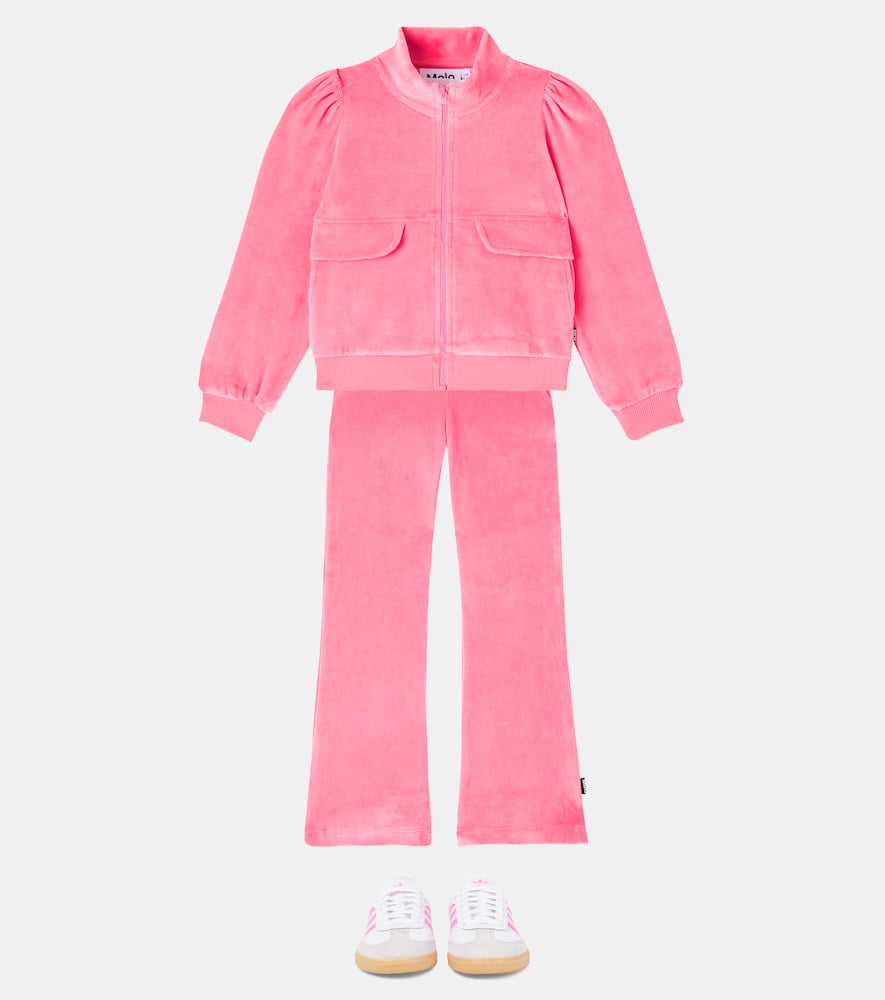 Malika cotton-blend zip-up sweatshirt