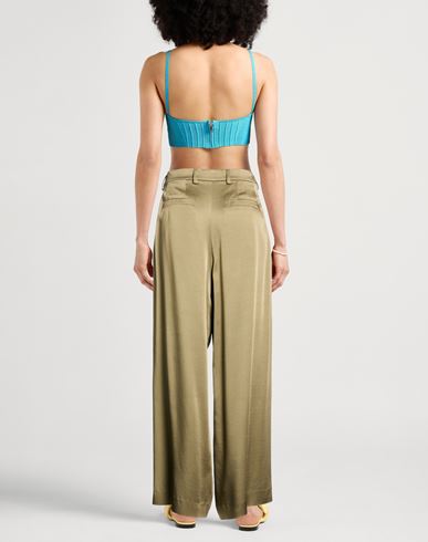 Woman Pants Khaki Size 6 Acetate, Viscose