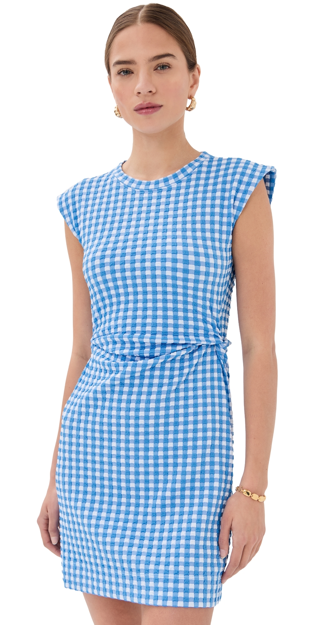 Short Sleeveless Aurora Dress Vista Blue/White