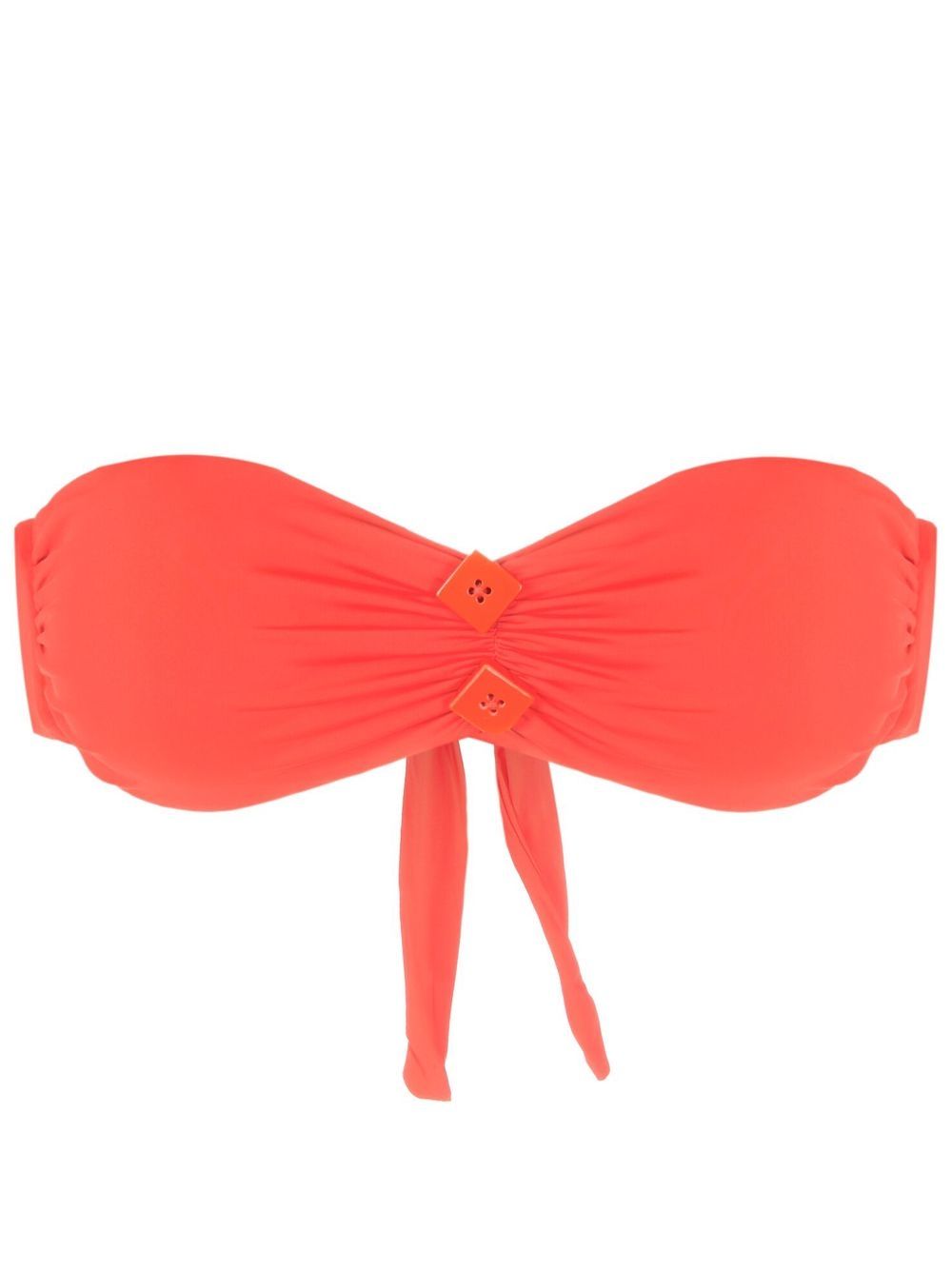Halterneck bandeau bikini top - Orange