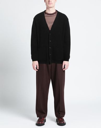 Man Cardigan Black Size XL Wool, Polyamide