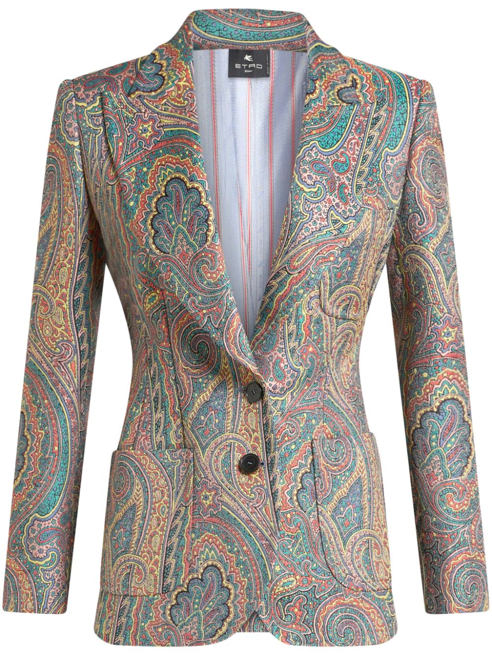 Paisley-print blazer - Blue