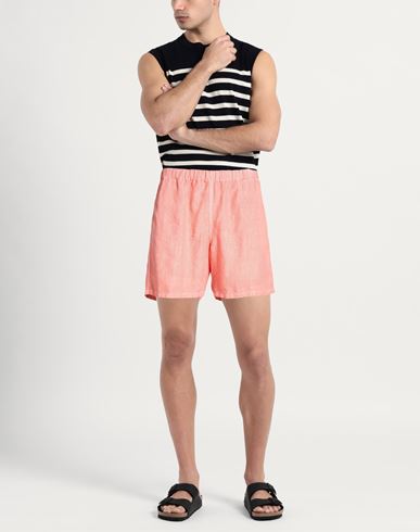 Man Shorts & Bermuda Shorts Salmon pink Size 32 Linen
