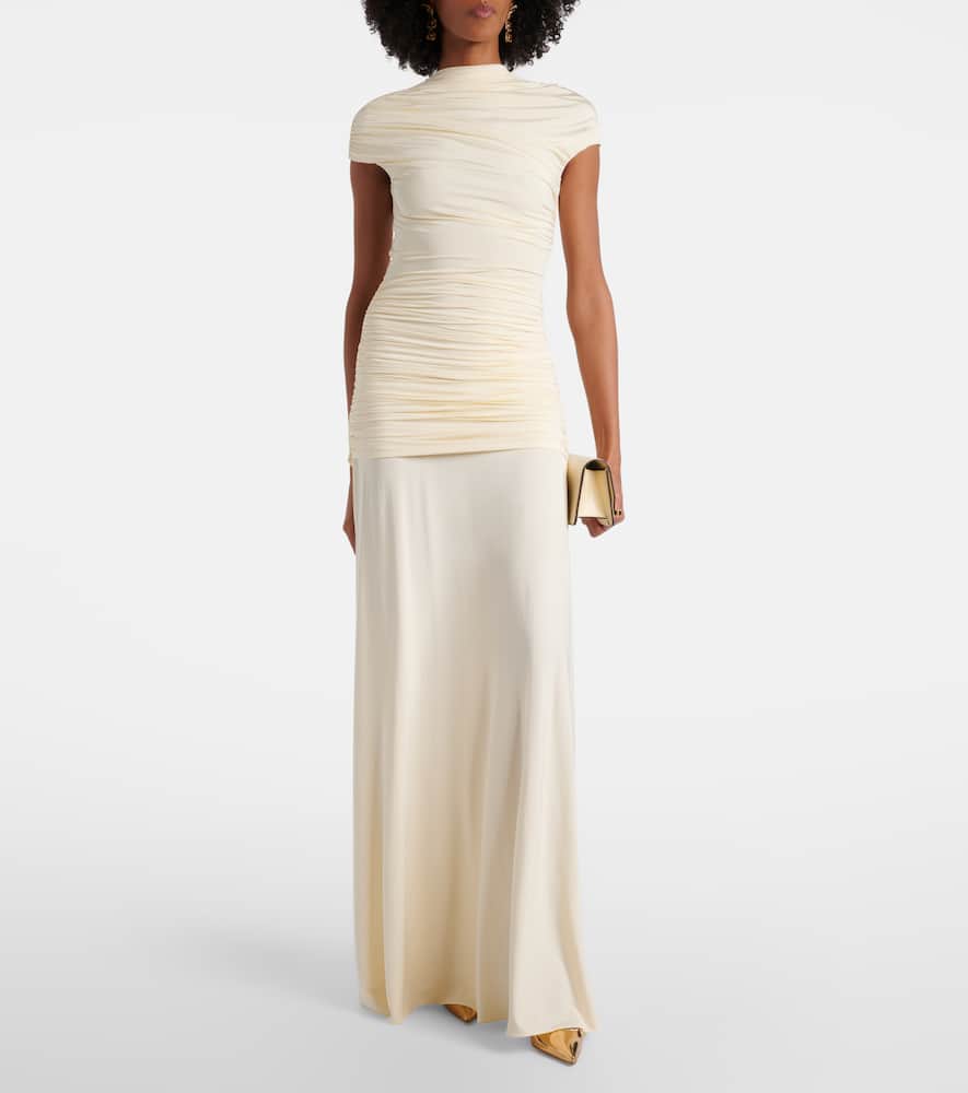 Draped jersey gown