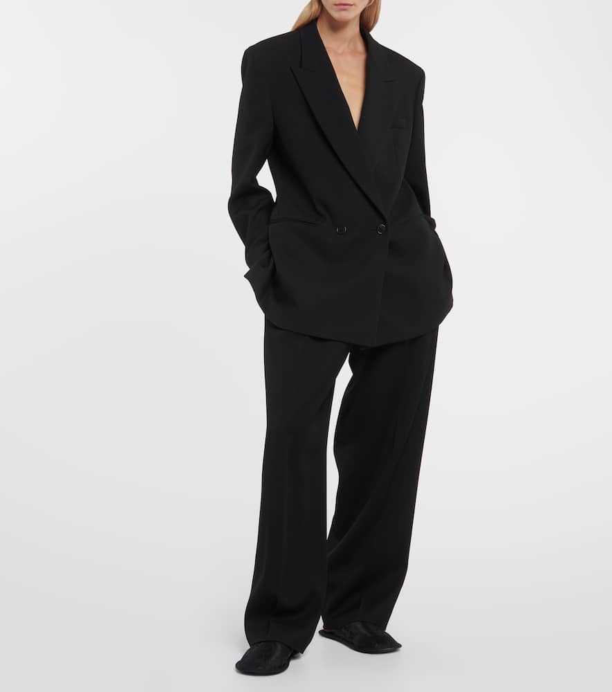 Lonan virgin wool wide-leg pants