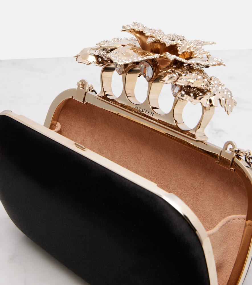 Knuckle satin clutch