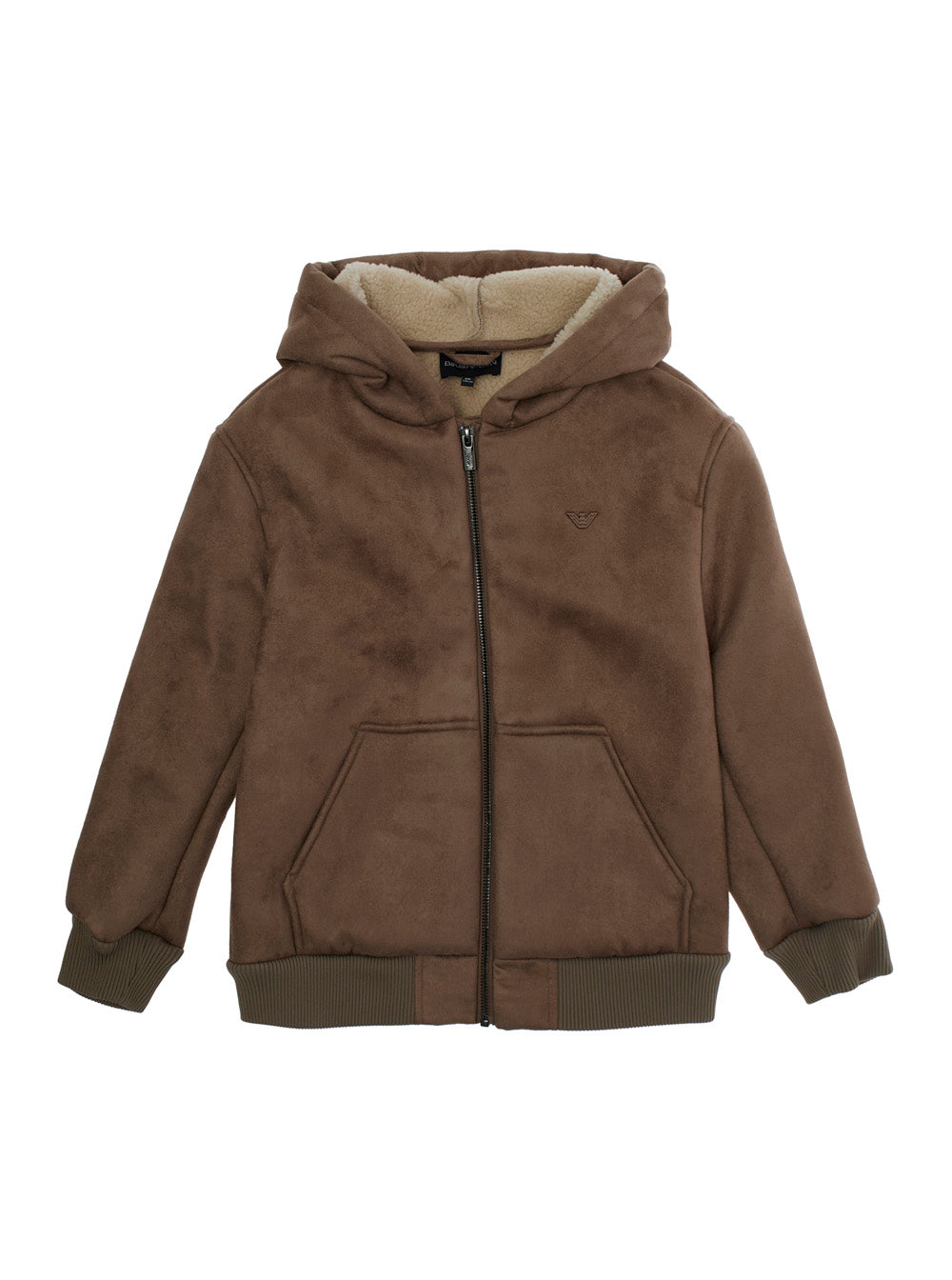 Logo-Embroidered Fleece-Lined Jacket — Brown