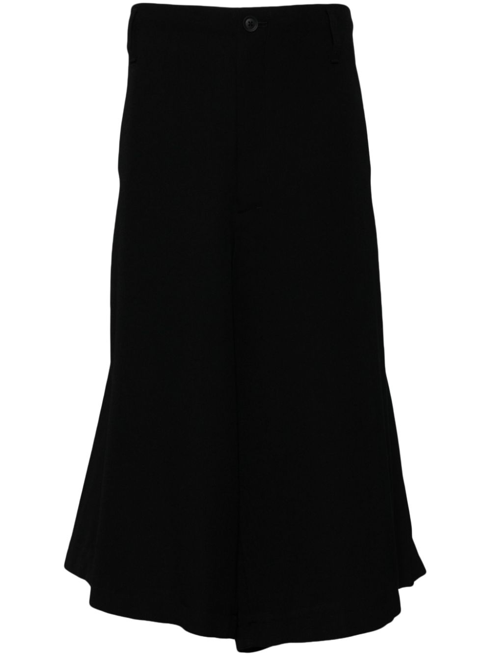 Pleated cropped trousers - Black