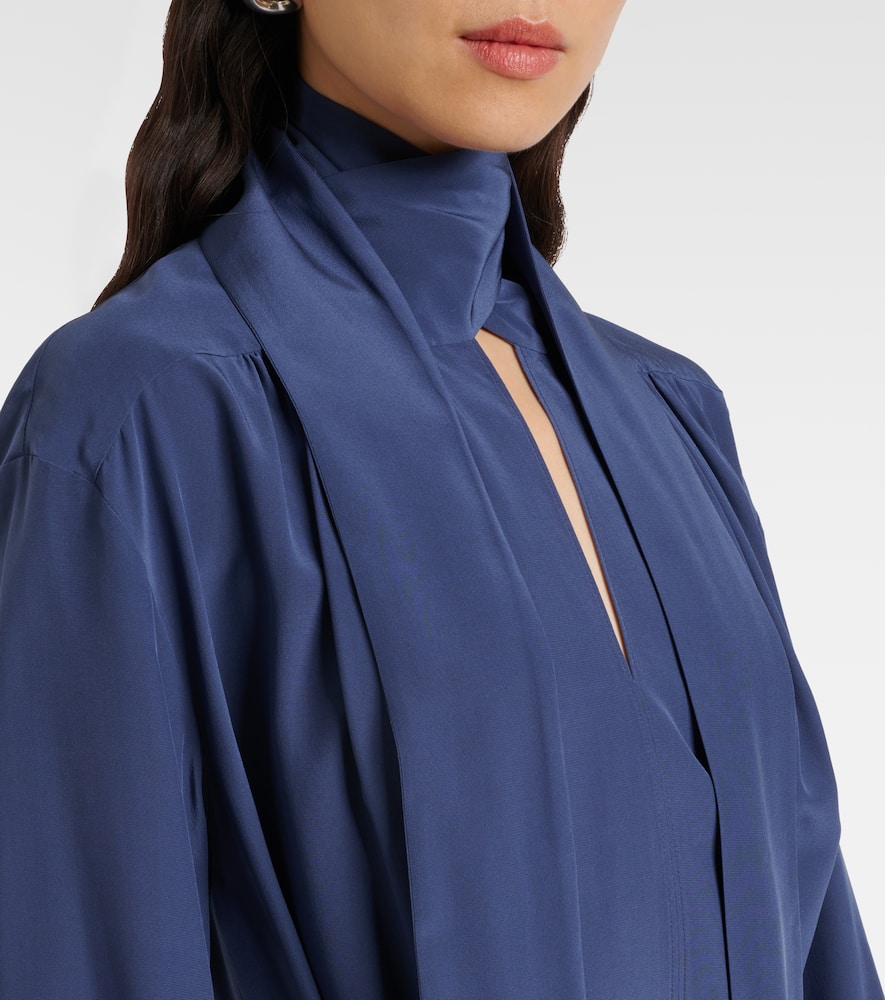 Bolero silk crêpe de chine midi dress