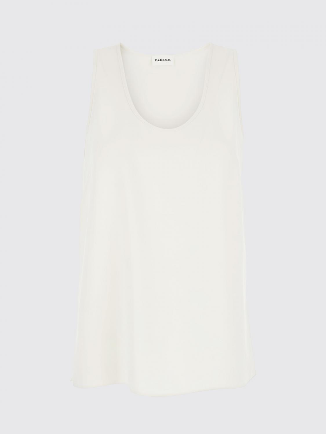Sleeveless U-Neck Top P. A.R. O.S. H. in Polyester