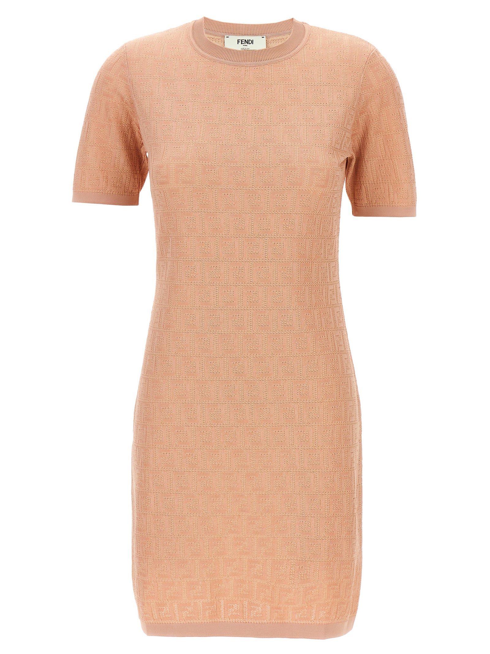 Micro FF Cotton Tunic Dress — Pink