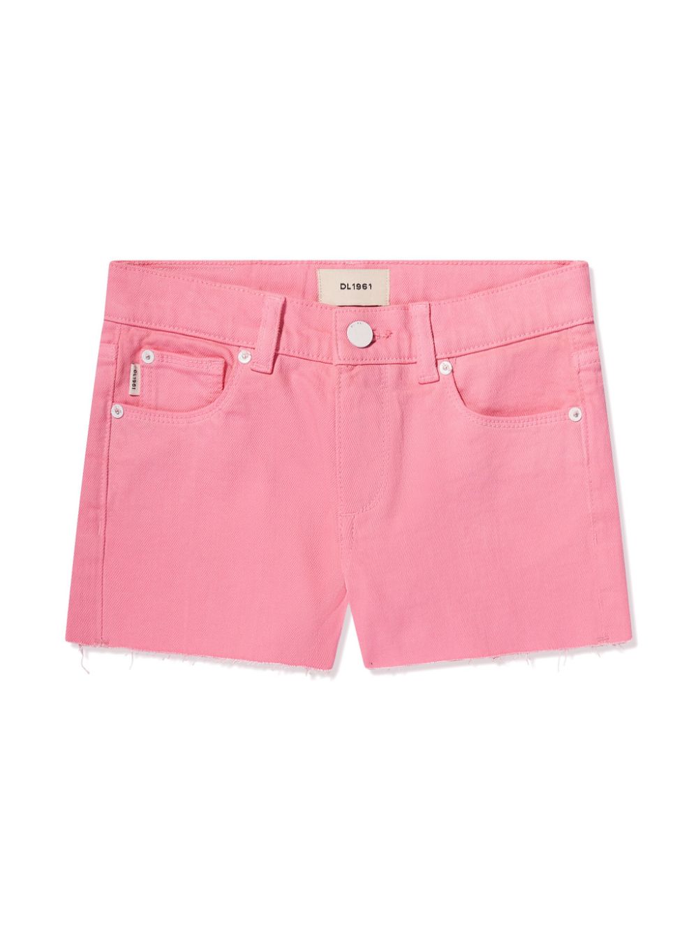 Lucy raw-cut denim shorts - Pink
