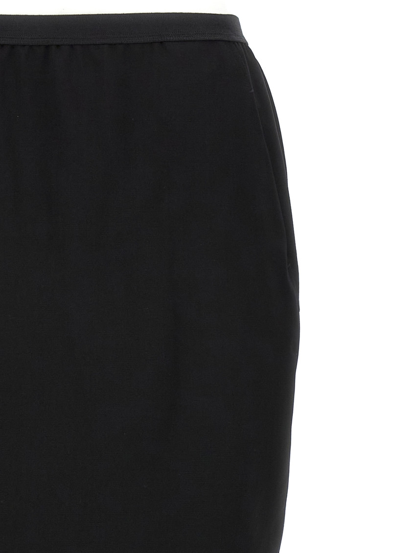 Black Soft Pillar Long skirt