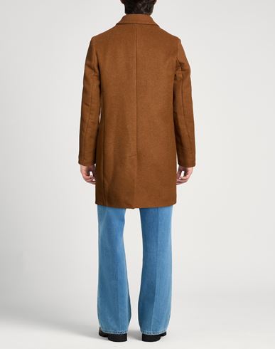 Man Coat Brown Size XL Wool, Polyester, Polyamide