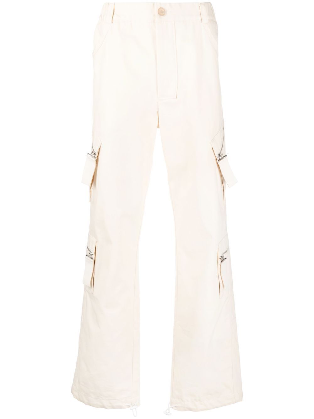 Straight-leg cargo trousers - Brown