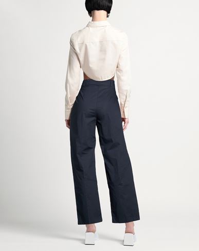Woman Pants Navy Size L Cotton