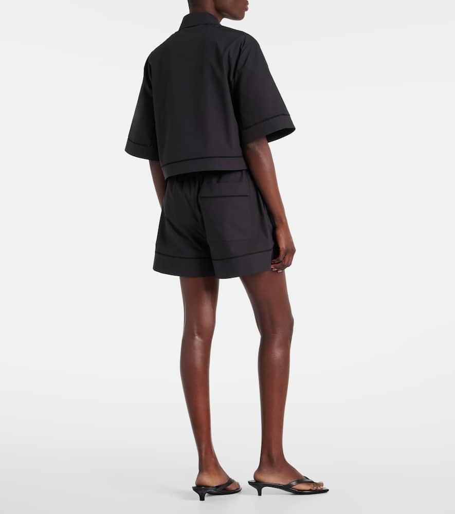Róhe Embroidered cotton poplin shirt