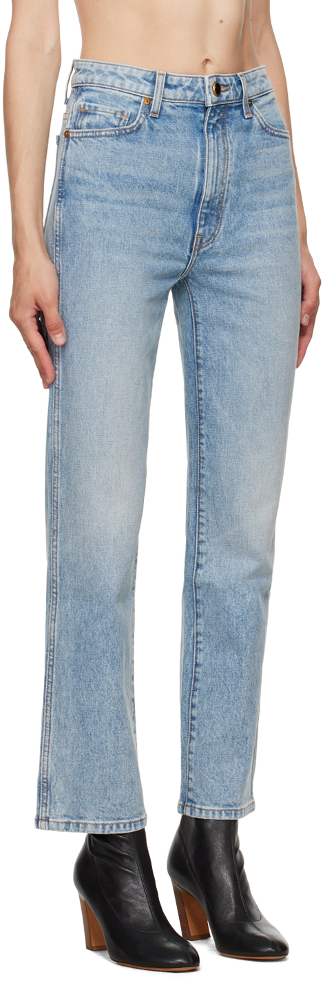 KHAITE Blue 'The Abigail Stretch' Jeans