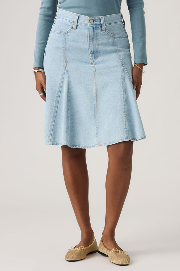 Godet Knee Length Skirt