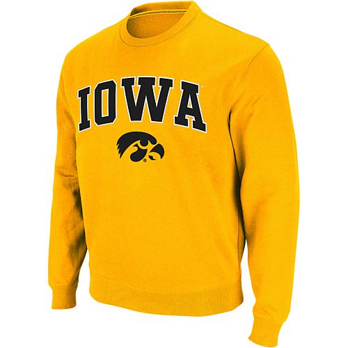 Officially Licensed Men's Iowa Hawkeyes Arch & Logo Sweatshirt