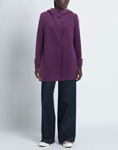 Woman Coat Mauve Size 4 Polyester