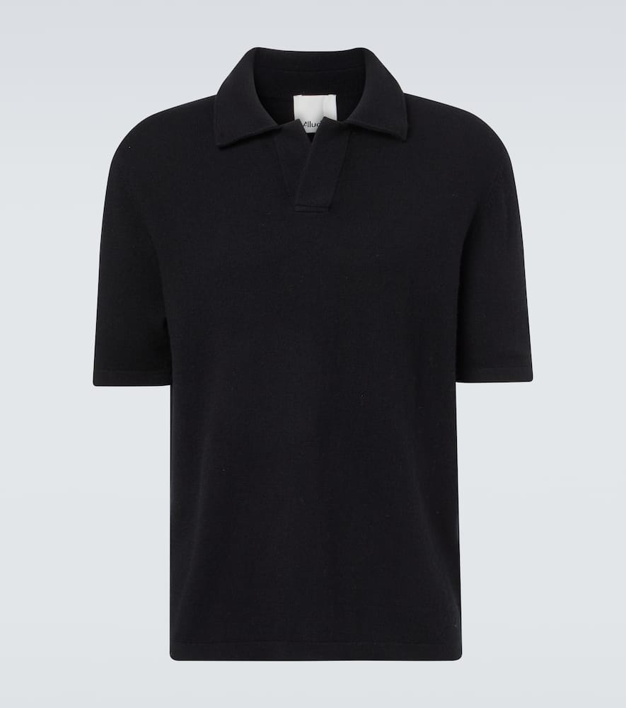 Wool and cashmere polo sweater