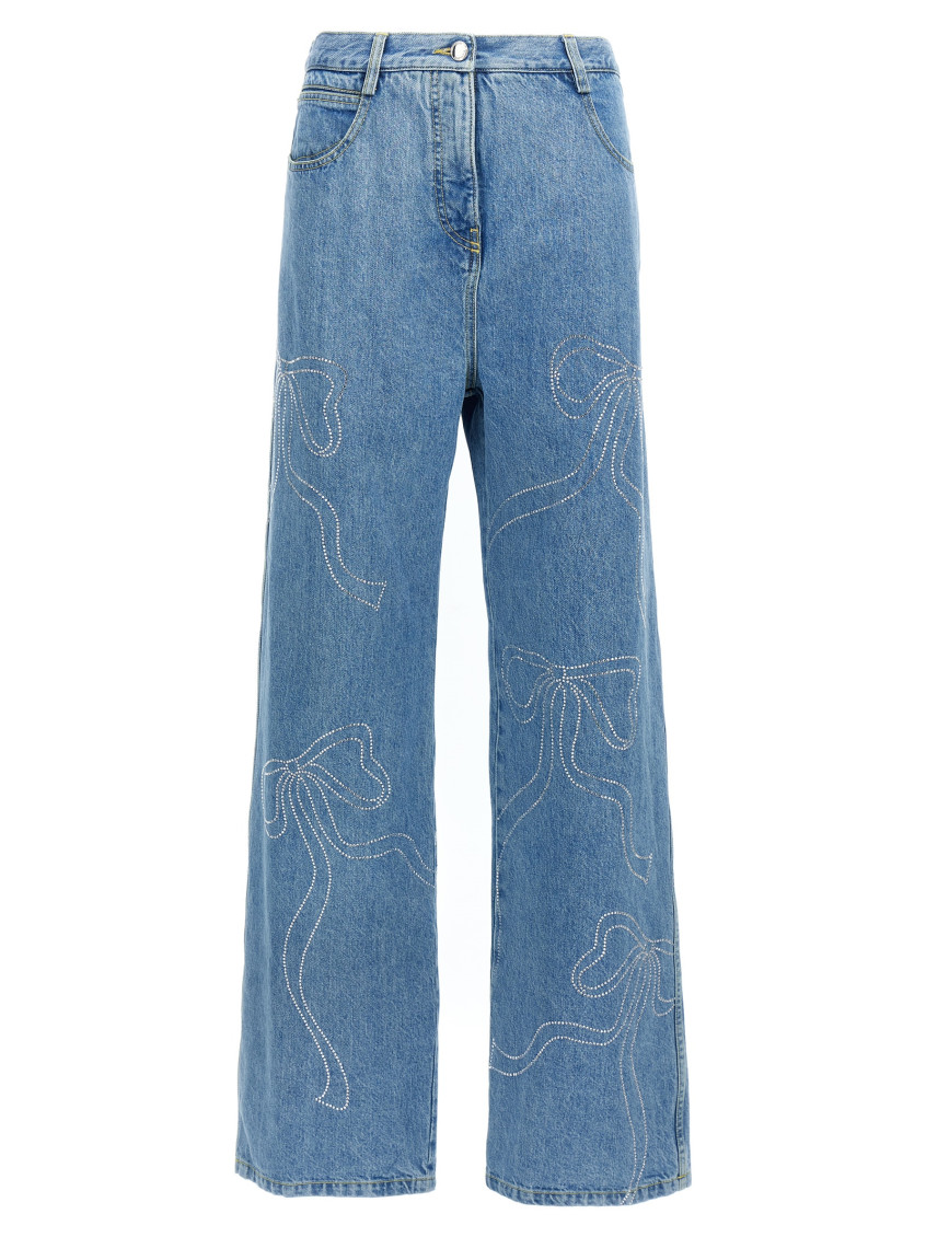 Crystal Ribbon Hot Fix Jeans