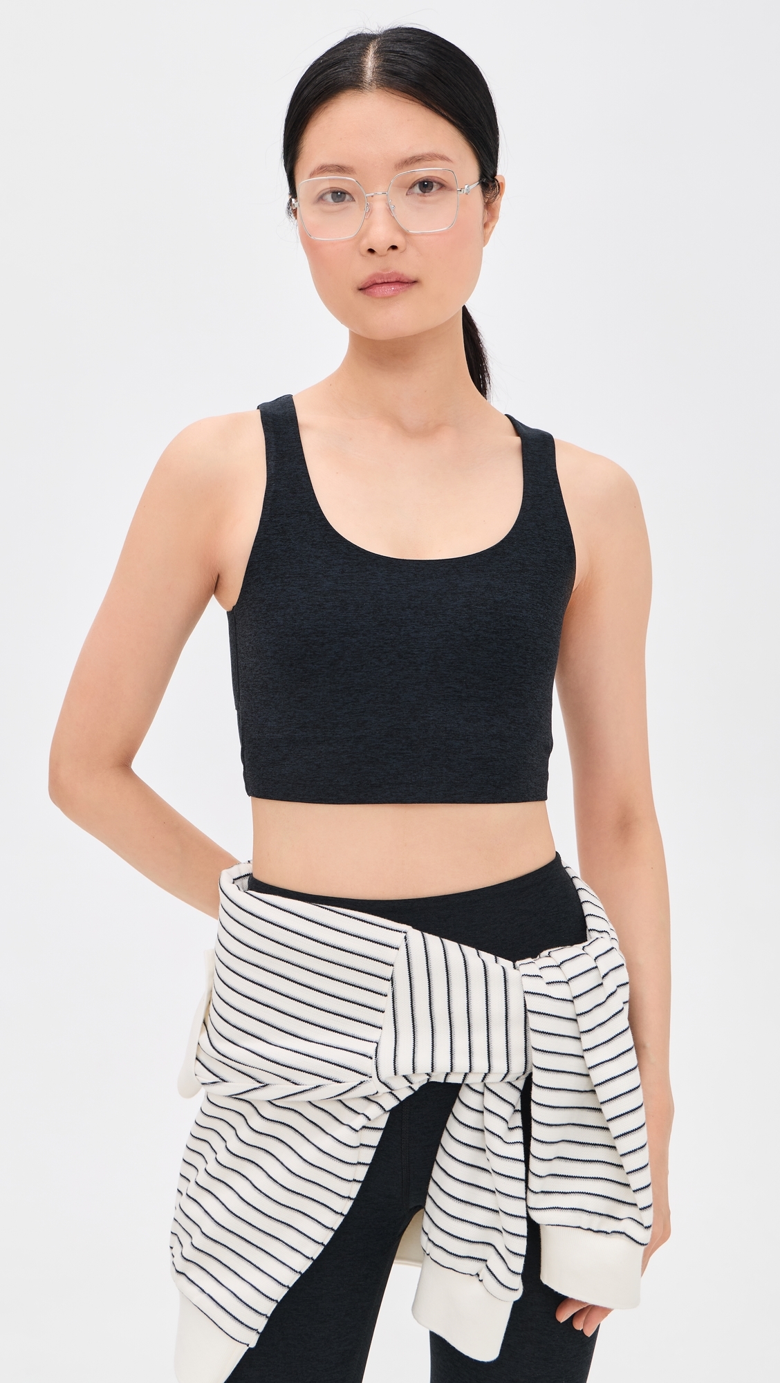 Spacedye Twister Cropped Tank Darkest Night