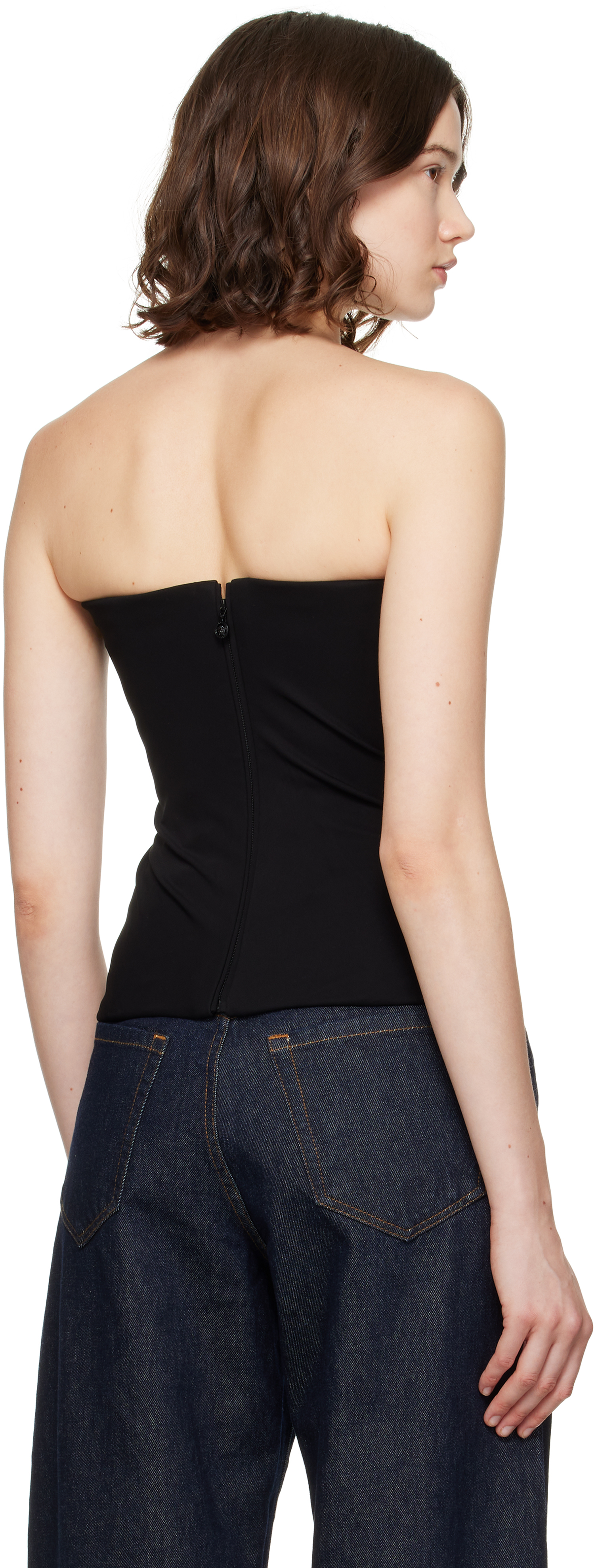 Black Bare Shoulders Top