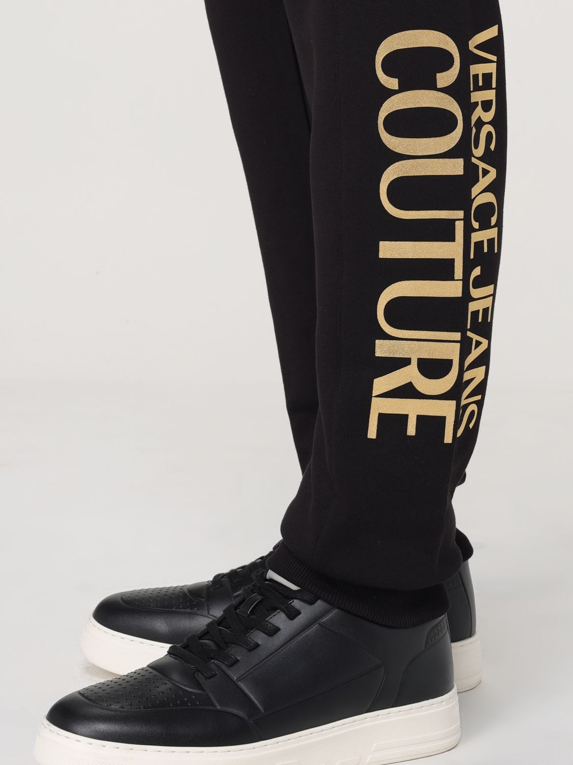Logo-print cotton track pants - Black
