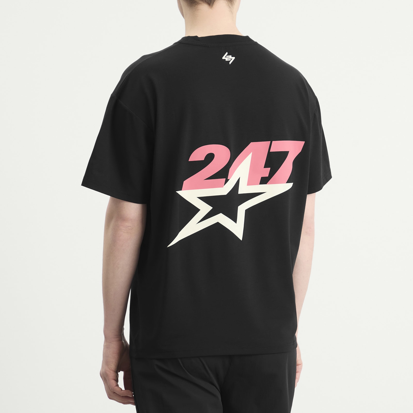 Represent Team 247 Star Print Oversized T-Shirt Jet Black