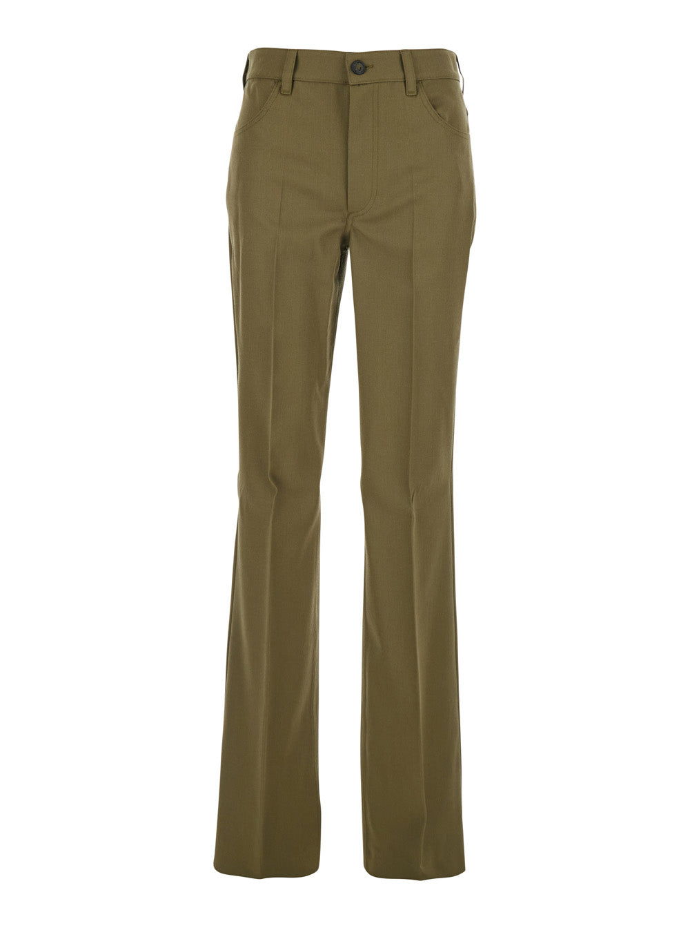 Logo-Jacquard Trousers — Green