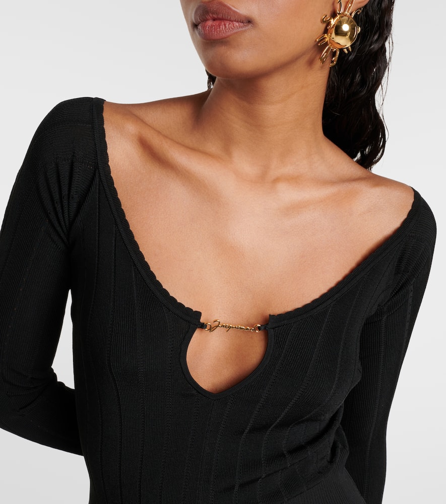 Le Haut Pralu logo ribbed-knit top