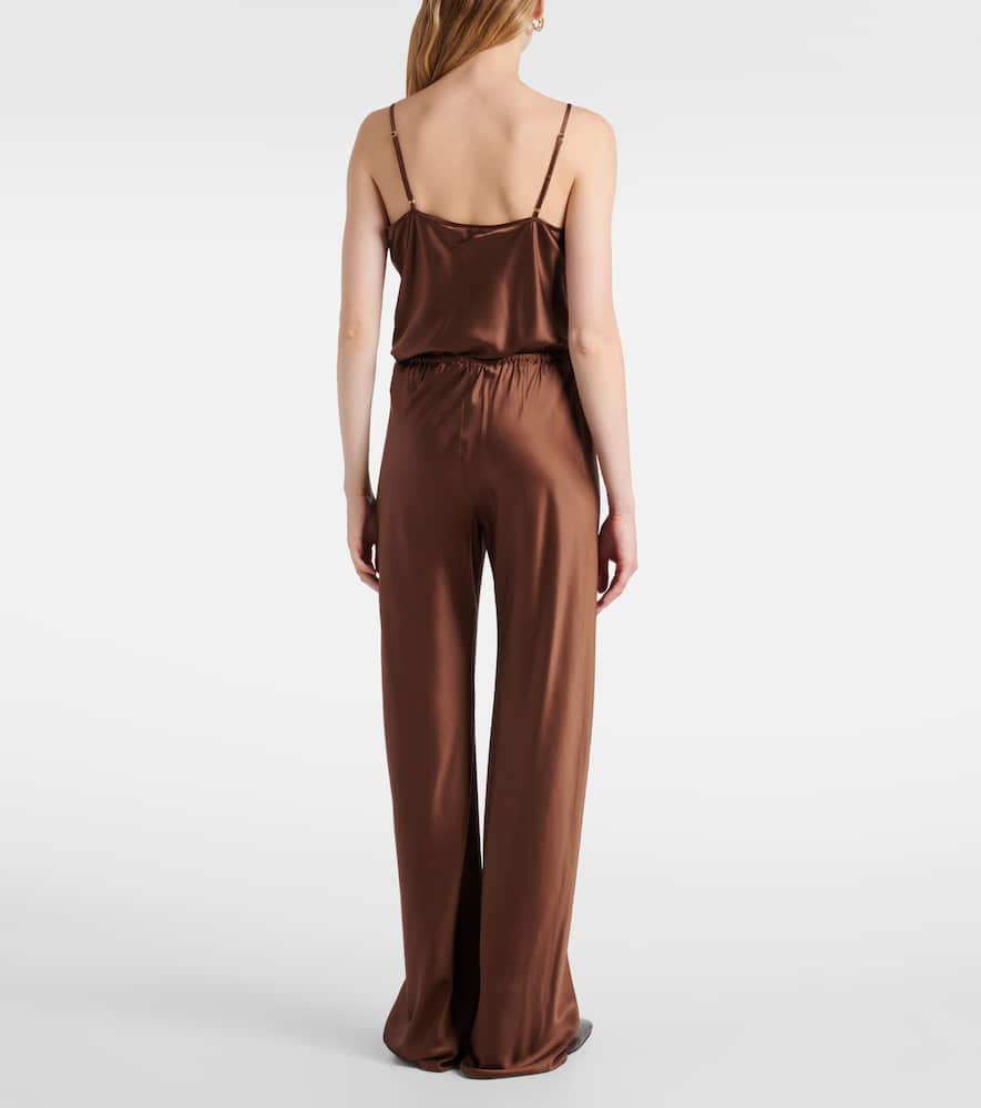 Billie silk-blend straight pants