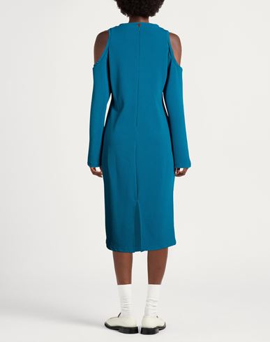 Woman Midi dress Deep teal Size L Polyester, Elastane