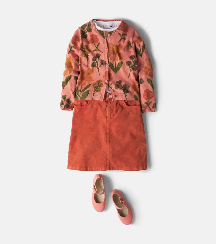 Mina floral cotton and cashmere cardigan