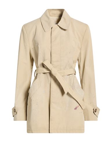 Woman Overcoat & Trench Coat Beige Size 6 Cotton