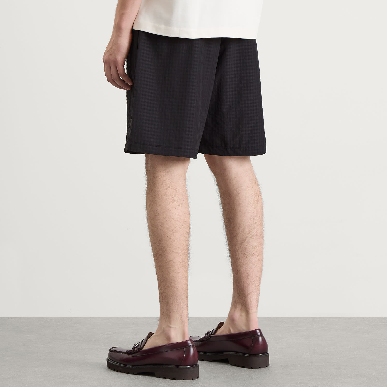 Men's Seersucker Swim Short Black
