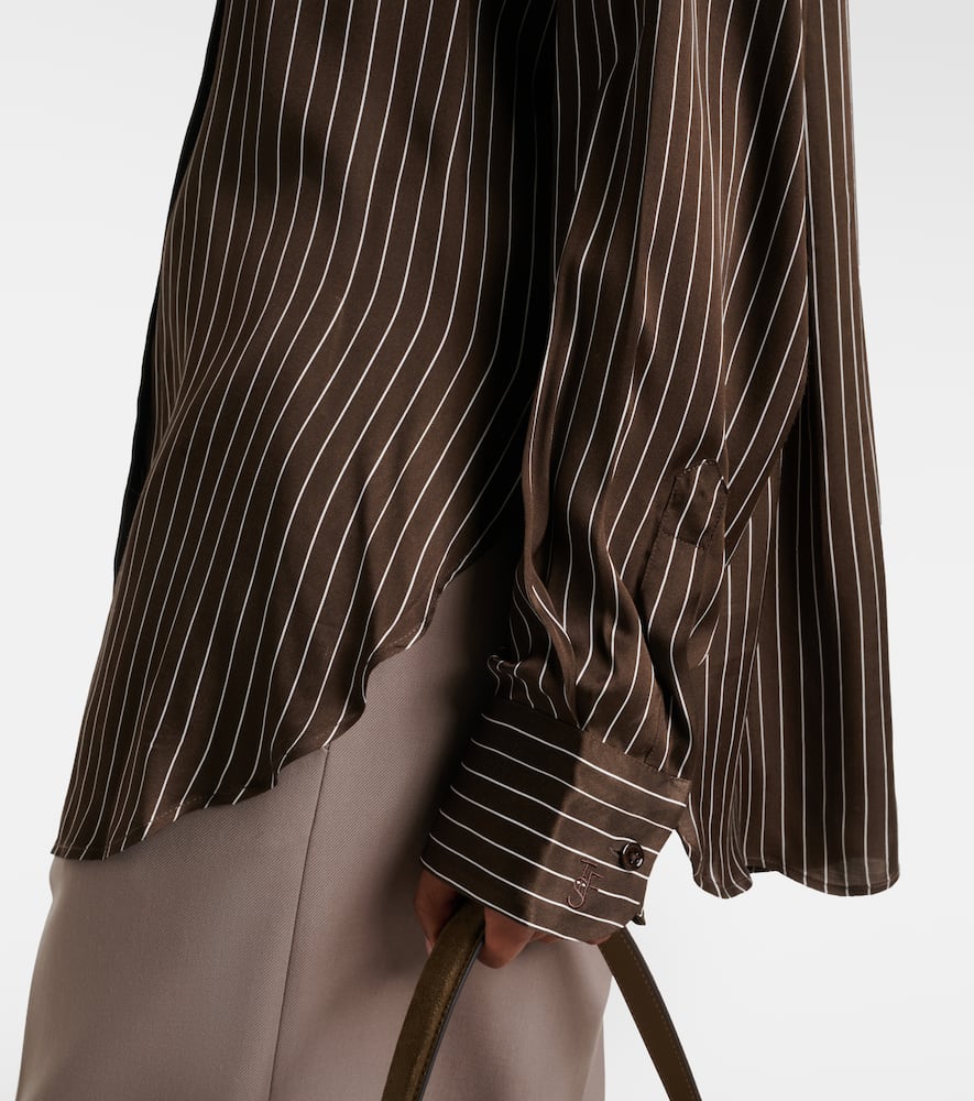 Peri pinstripe satin shirt