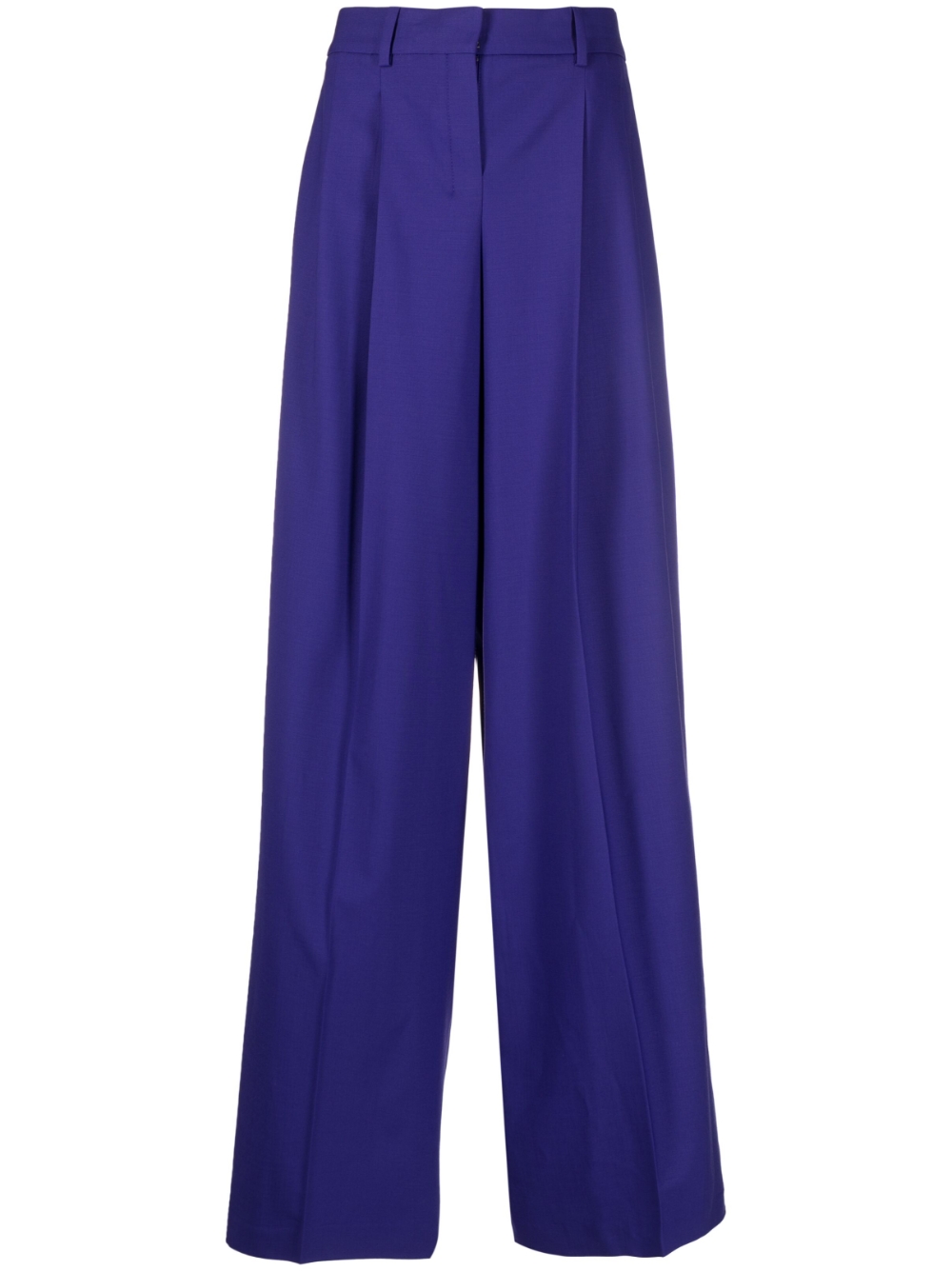 Pleated wide-leg trousers - Purple