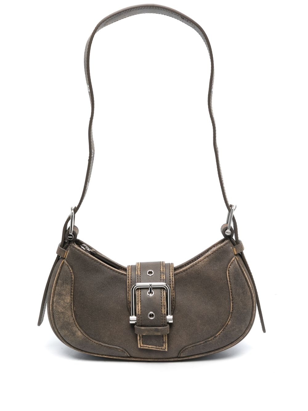 Medium Hobo Brocle leather shoulder bag - Brown
