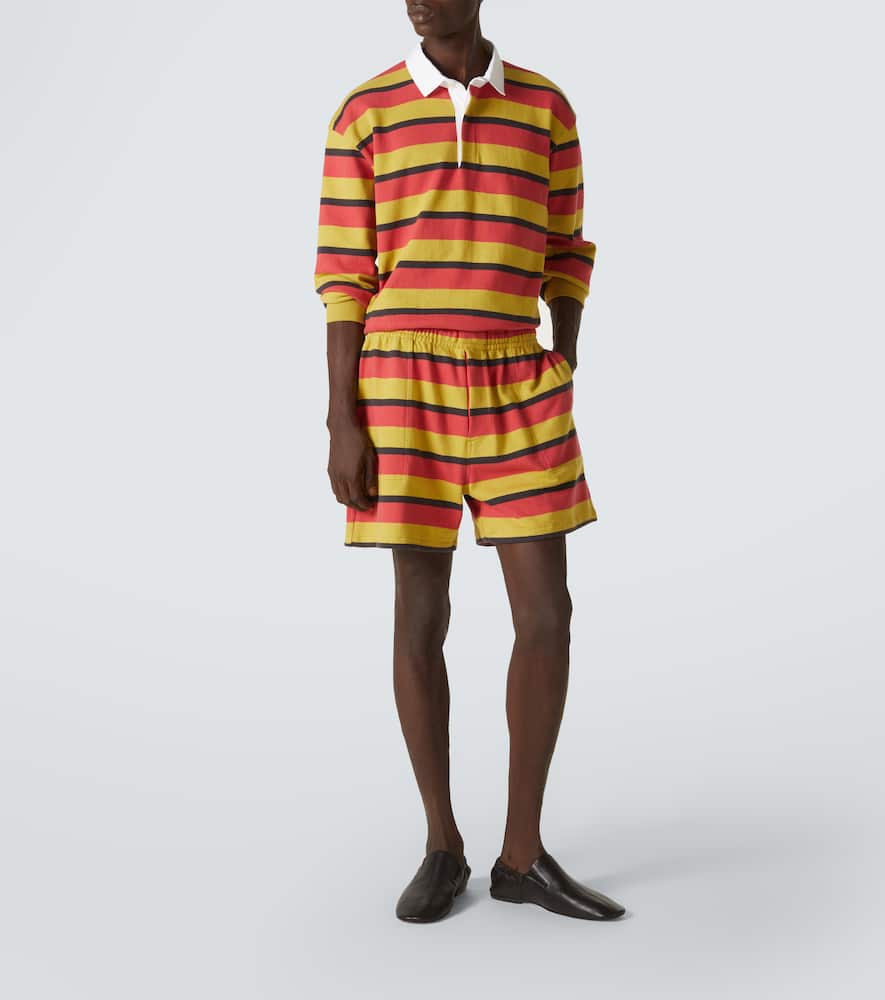 Rec striped cotton jersey shorts
